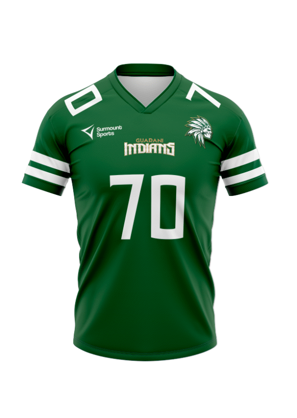 PERSONALIZADA - FAN JERSEY OFICIAL  VERDE GUARANI INDIANS - SURMOUNT SPORTS